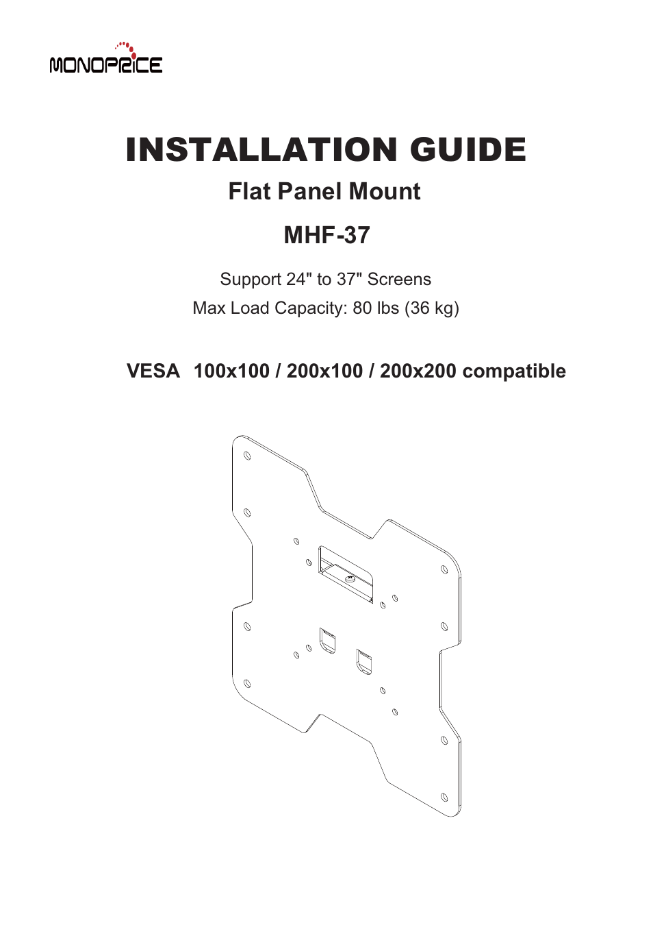 Monoprice 6521 MHF-37 User Manual | 3 pages