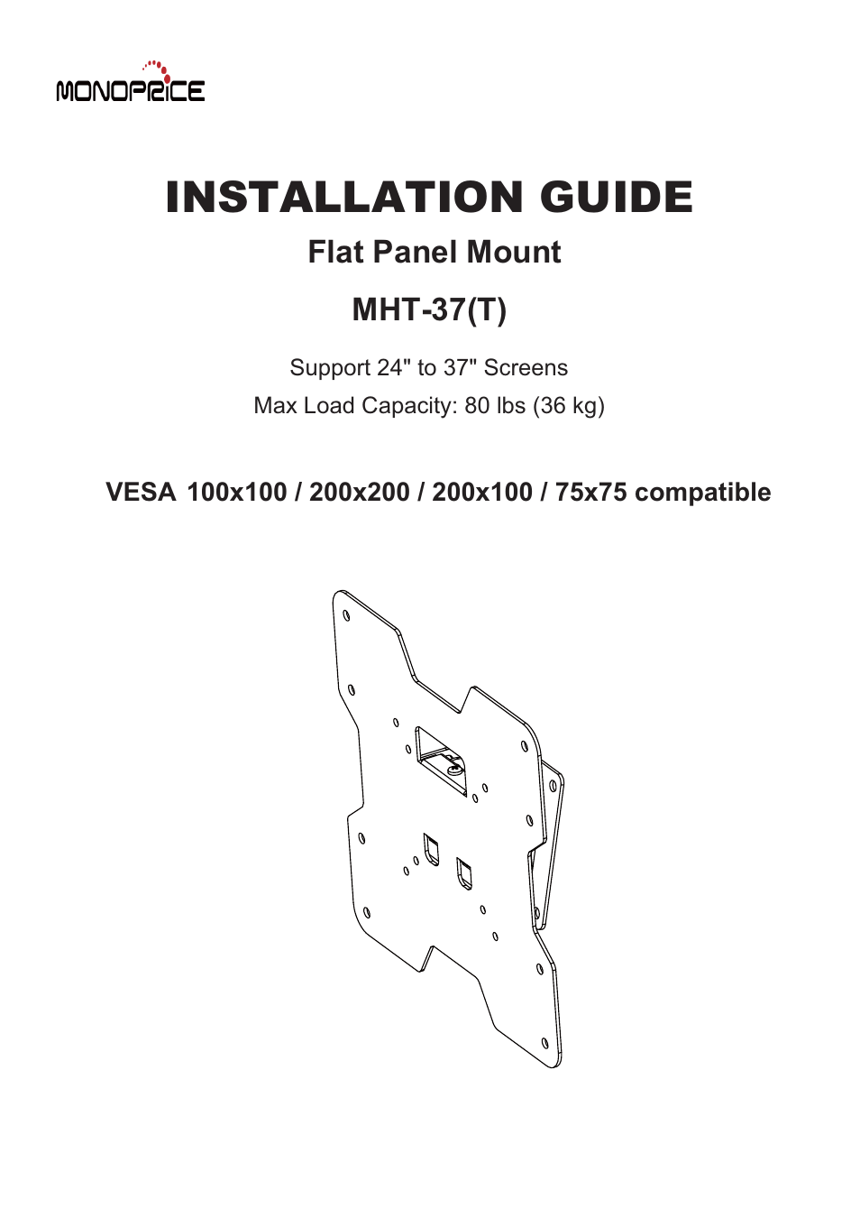 Monoprice 6525 MHT-37(T) User Manual | 3 pages