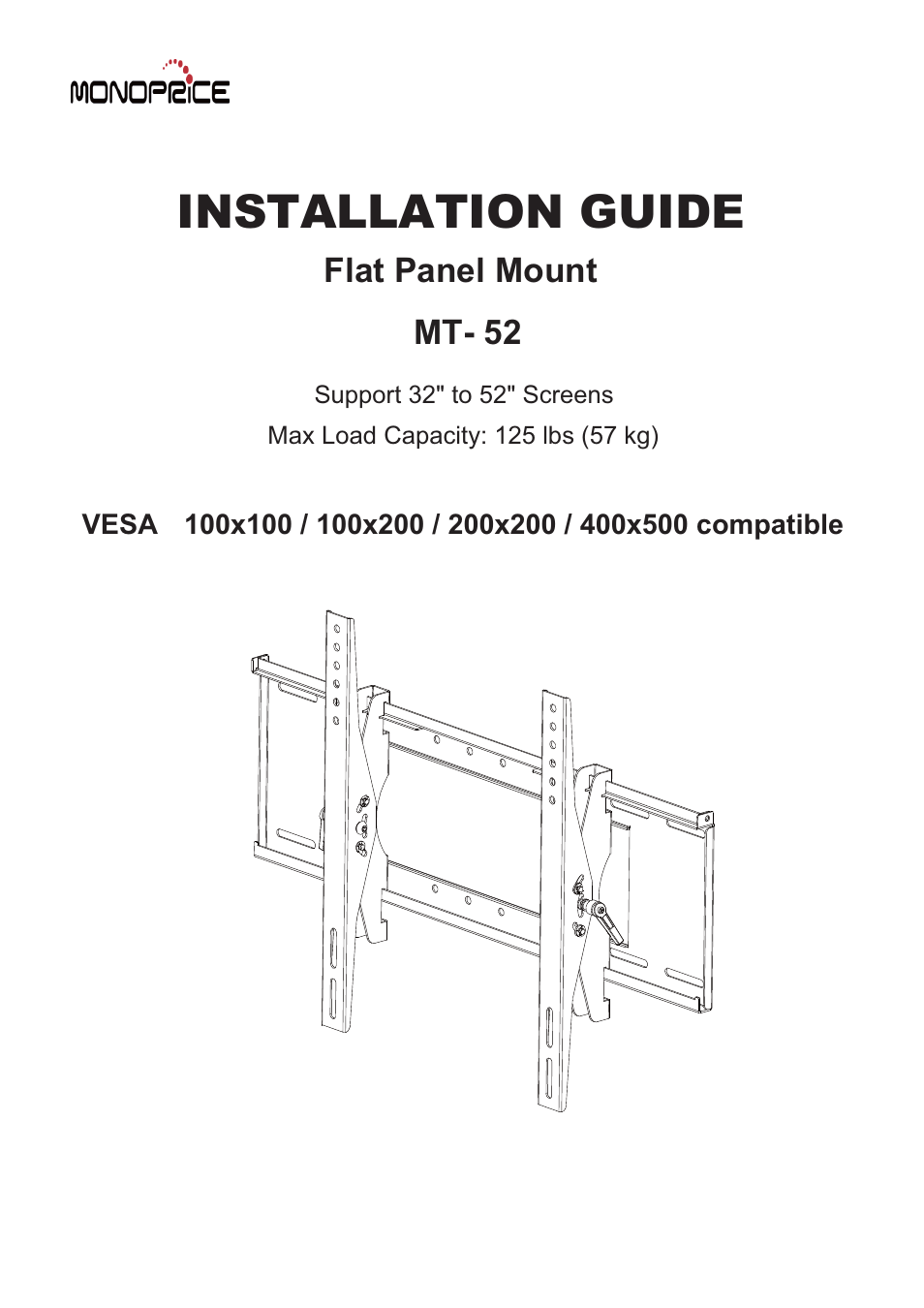 Monoprice 6526 MT-52 User Manual | 3 pages