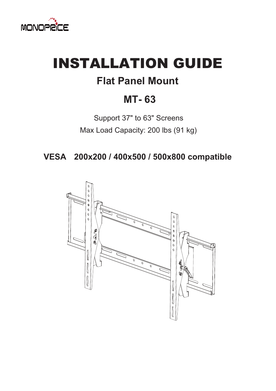 Monoprice 6527 MT-63 User Manual | 3 pages