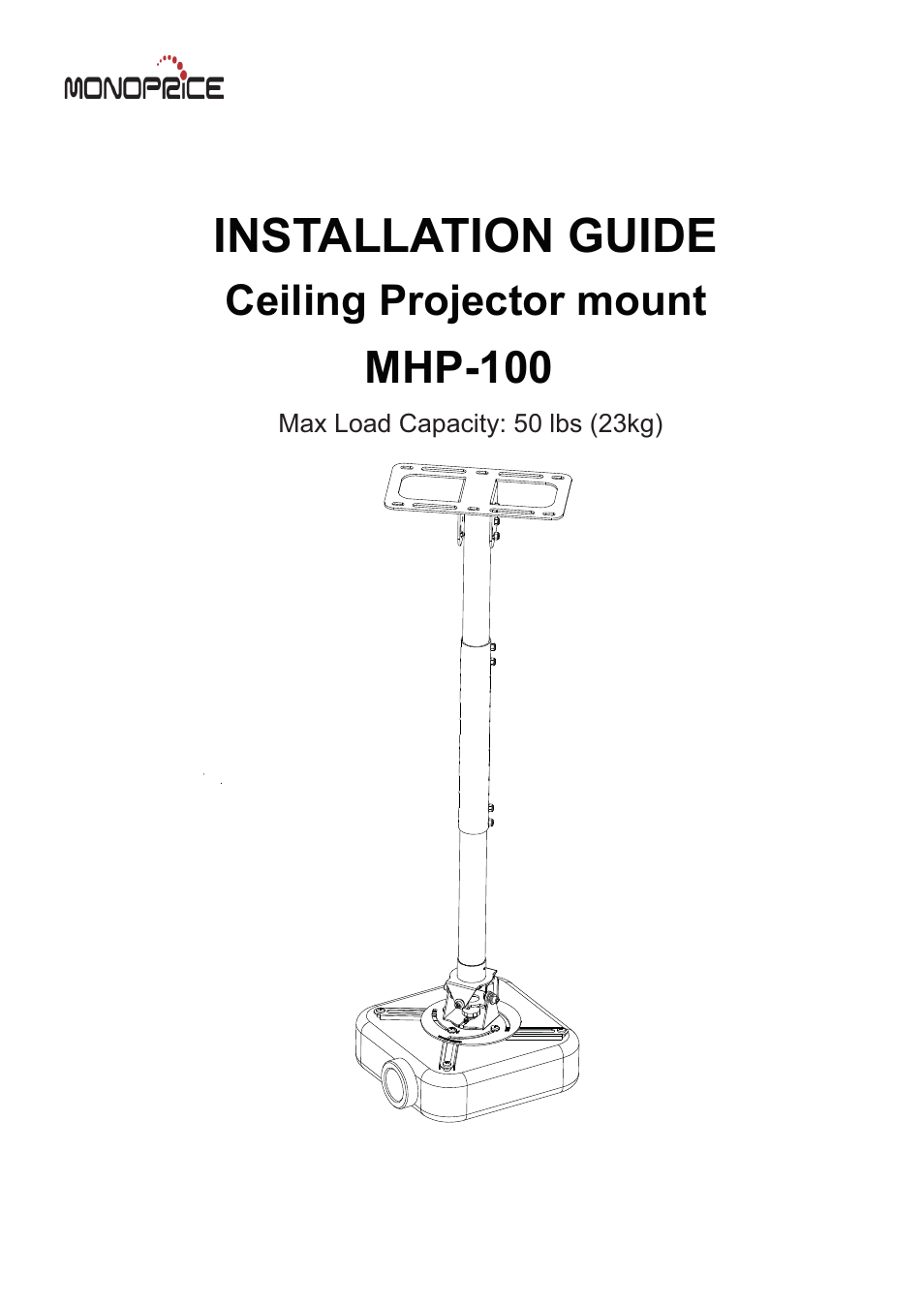 Monoprice 6529 MHP-100 User Manual | 8 pages