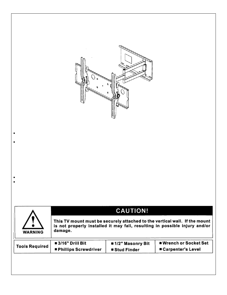 Monoprice 4926 Wall Mount Bracket v2 User Manual | 5 pages