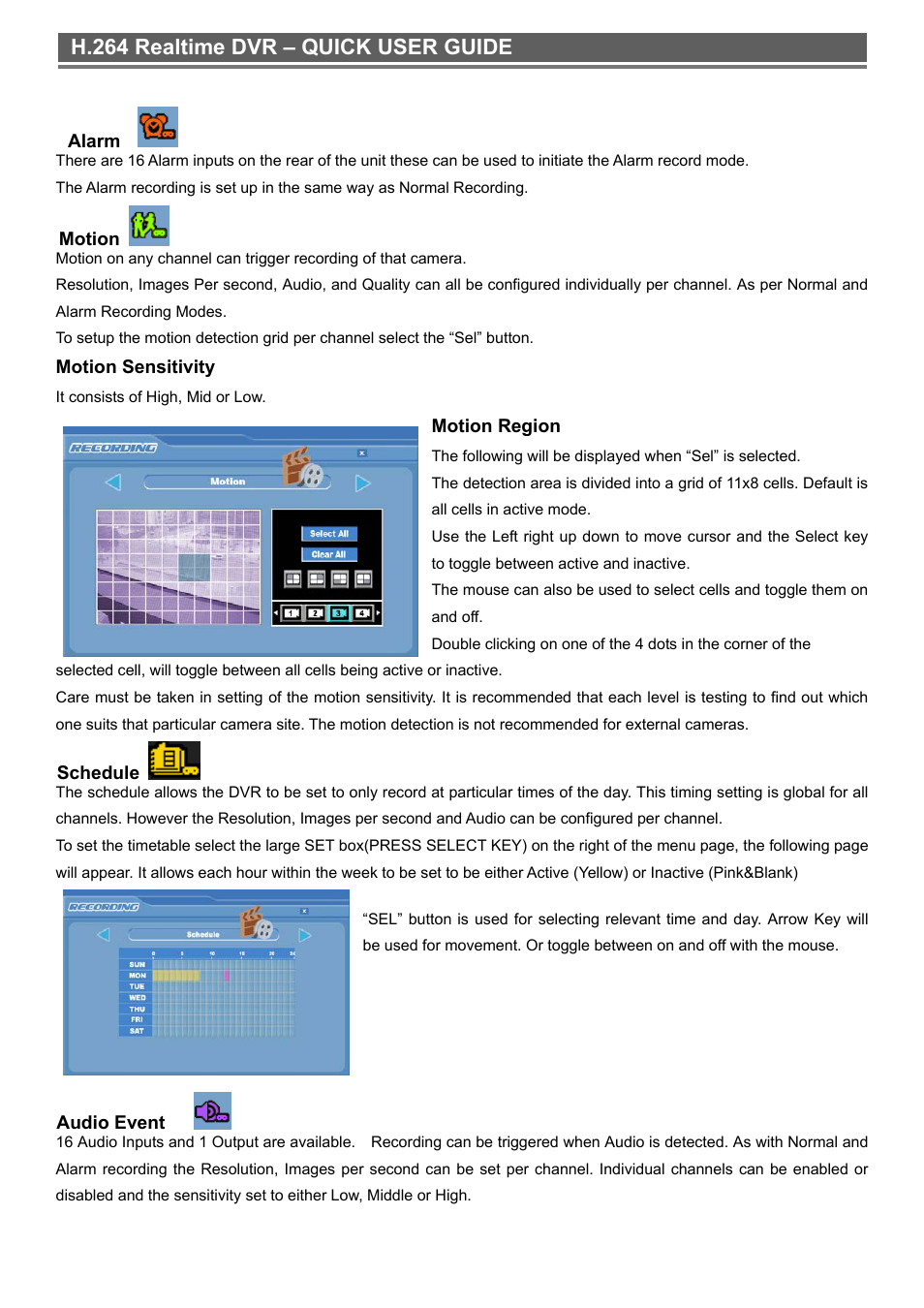 H.264 realtime dvr – quick user guide | Monoprice 6661 16-channel H.264 Digital Video Recorder with DVD-RW User Manual | Page 8 / 16