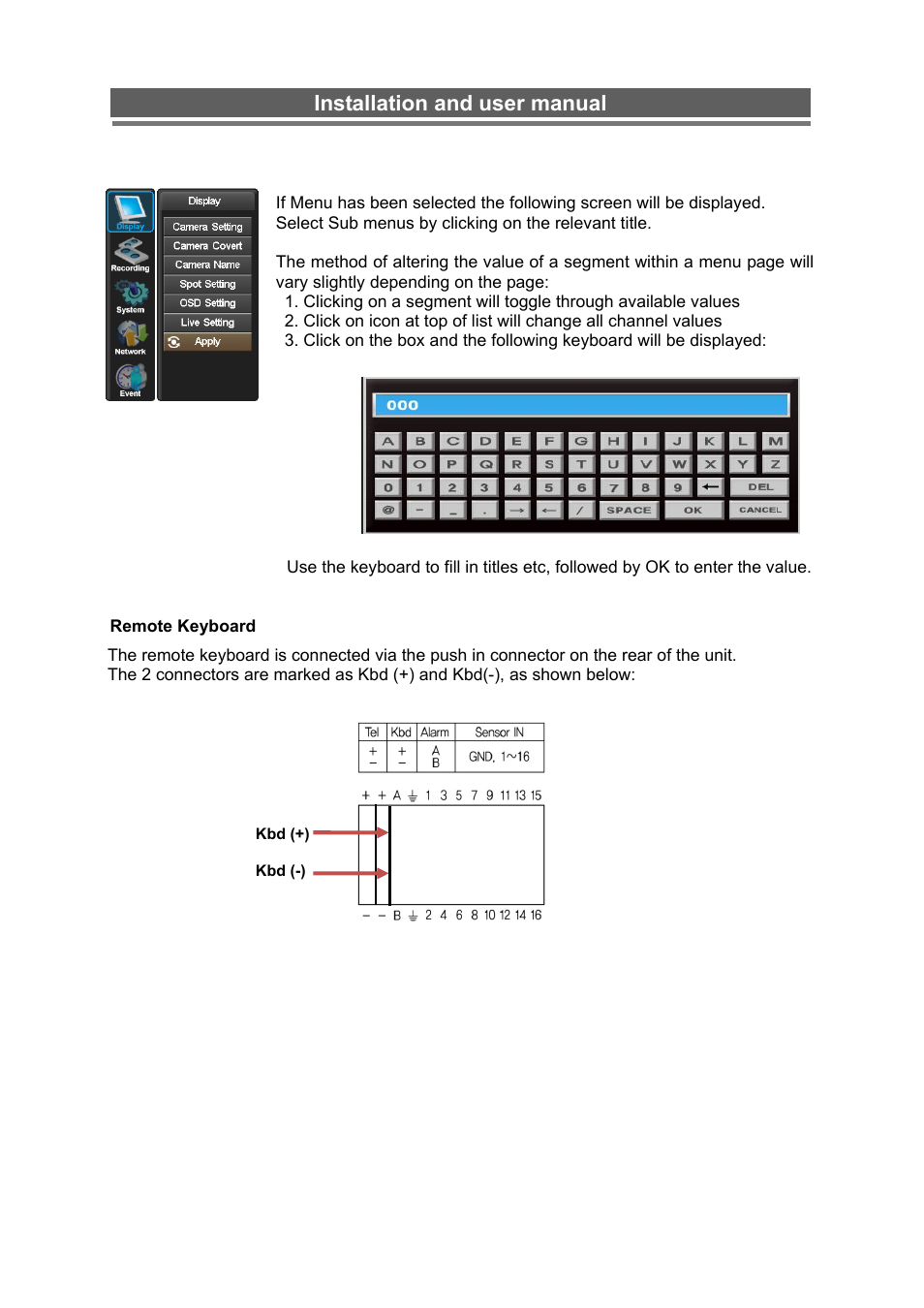 Installation and user manual | Monoprice 6660 8-channel Security DVR User Manual | Page 21 / 100