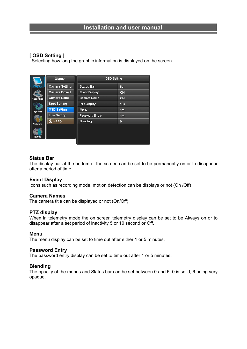 Installation and user manual | Monoprice 6660 8-channel Security DVR User Manual | Page 24 / 100