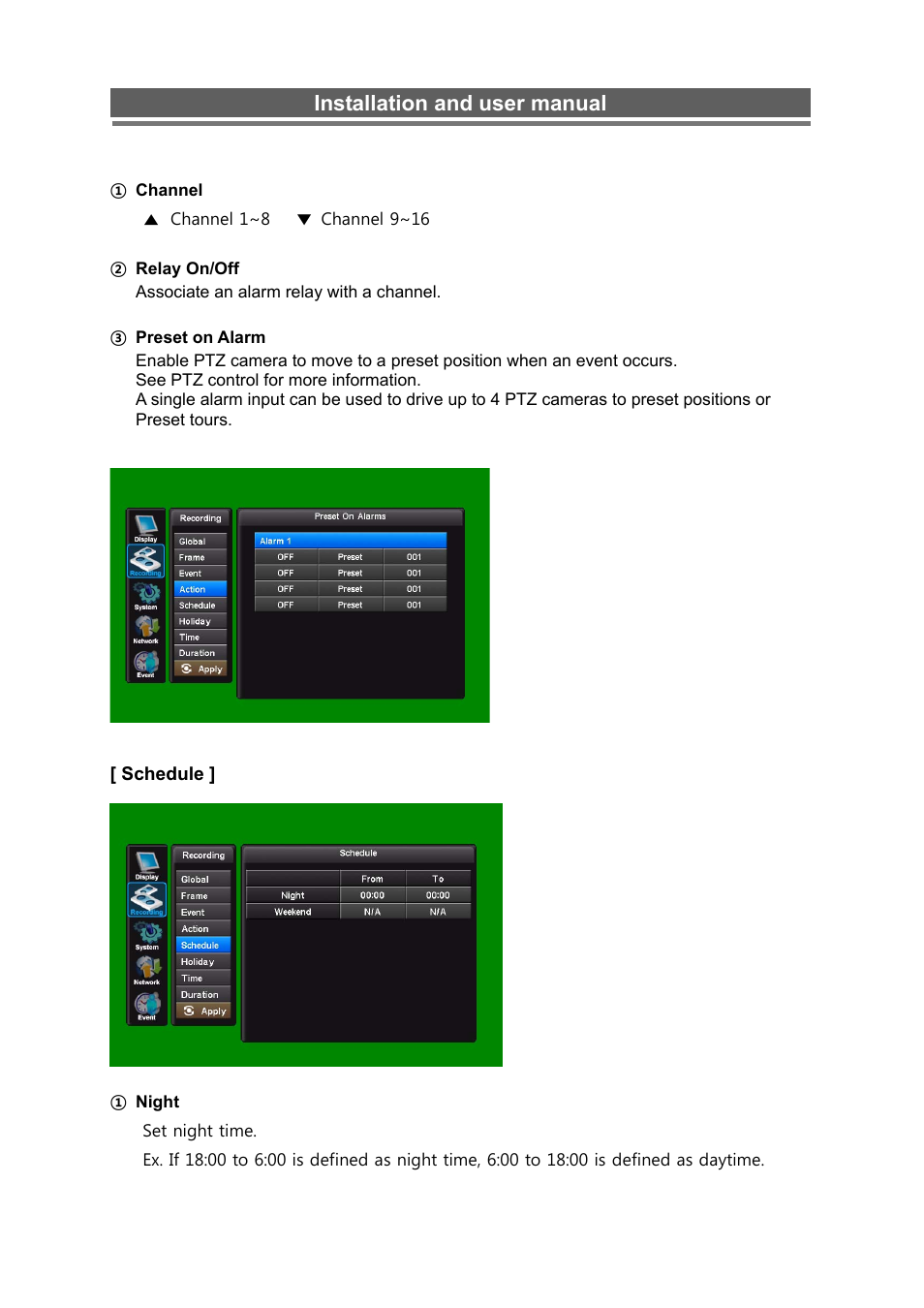 Installation and user manual | Monoprice 6660 8-channel Security DVR User Manual | Page 30 / 100