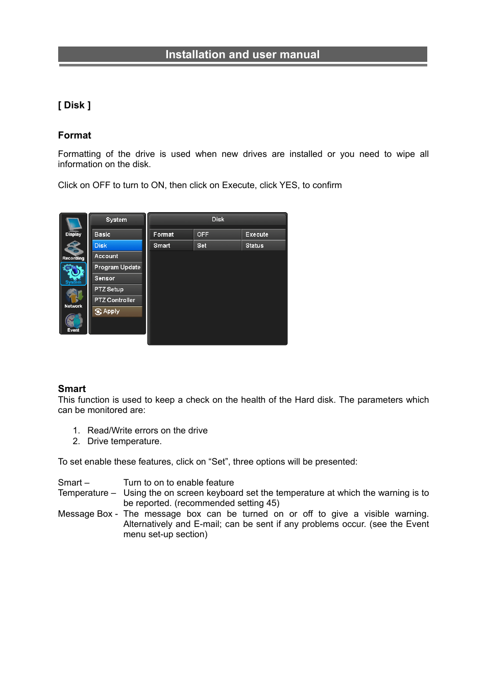 Installation and user manual | Monoprice 6660 8-channel Security DVR User Manual | Page 37 / 100