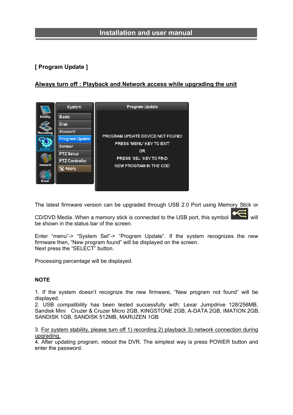 Installation and user manual | Monoprice 6660 8-channel Security DVR User Manual | Page 40 / 100