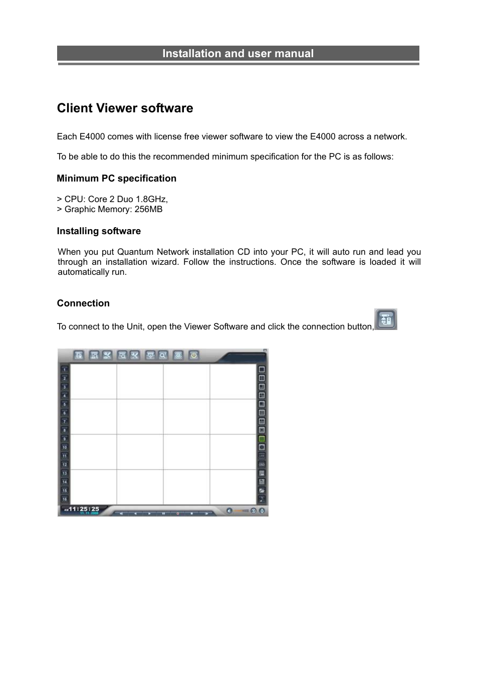 Client viewer software, Installation and user manual | Monoprice 6660 8-channel Security DVR User Manual | Page 60 / 100