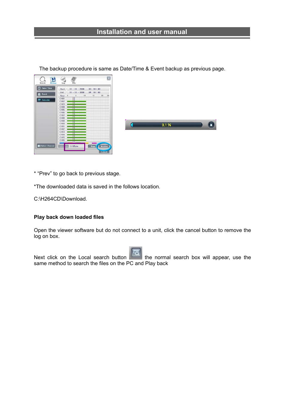 Installation and user manual | Monoprice 6660 8-channel Security DVR User Manual | Page 70 / 100