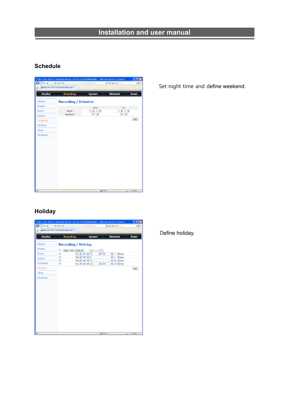 Installation and user manual | Monoprice 6660 8-channel Security DVR User Manual | Page 77 / 100