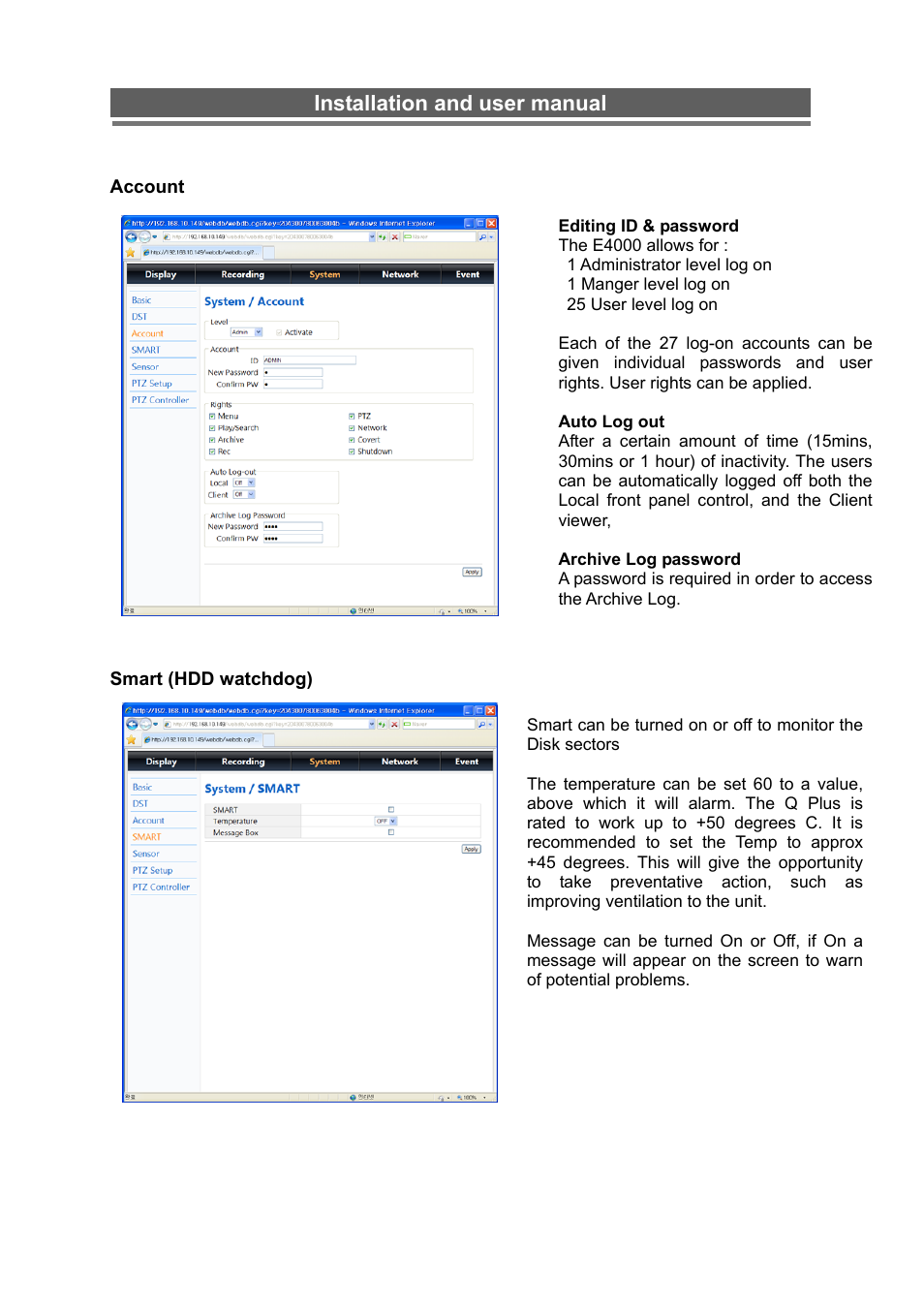 Installation and user manual | Monoprice 6660 8-channel Security DVR User Manual | Page 80 / 100