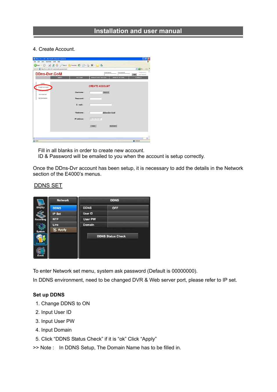 Installation and user manual | Monoprice 6660 8-channel Security DVR User Manual | Page 97 / 100