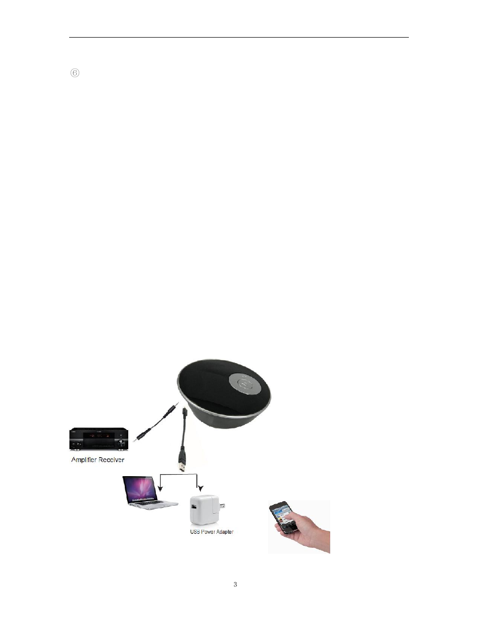 0 connection and operation, 1 connection diagram | Monoprice 9472 Bluetooth Music Receiver User Manual | Page 4 / 5