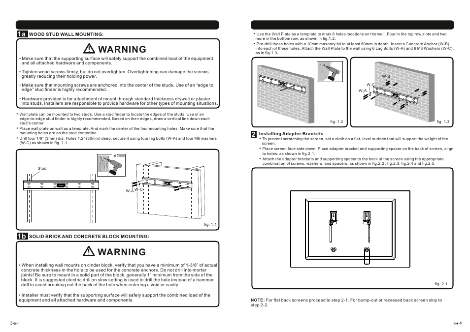 Warning | Monoprice 7468 MED-024 User Manual | Page 3 / 4