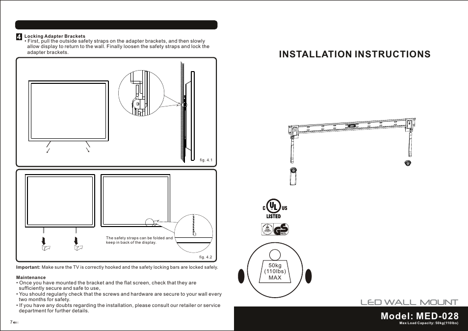 Monoprice 7470 MED-028 User Manual | 4 pages