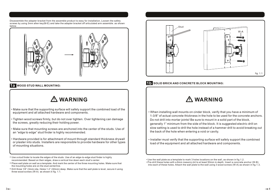 Warning | Monoprice 8095 MDA03-110 User Manual | Page 3 / 4