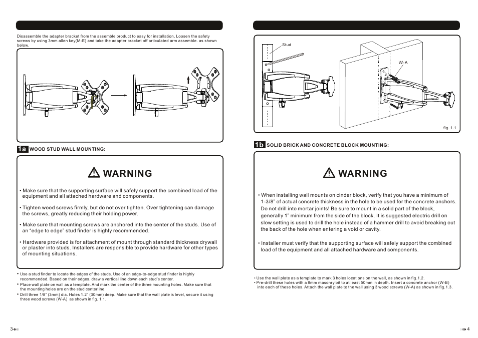 Warning | Monoprice 8097 MDA03-113 User Manual | Page 3 / 4