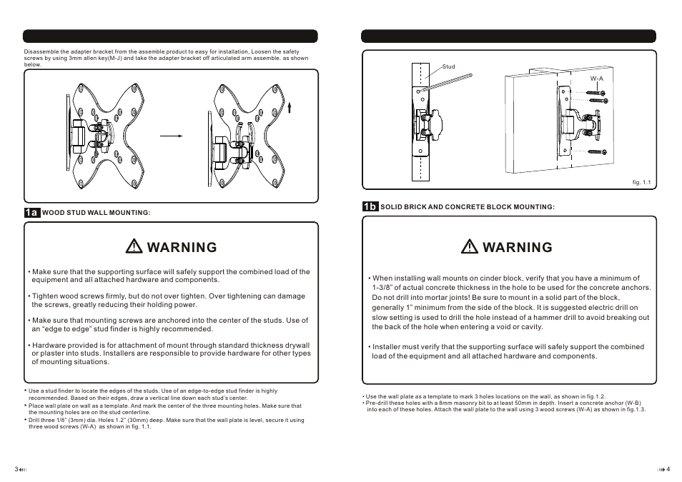 Warning | Monoprice 8098 MDA03-220 User Manual | Page 3 / 4