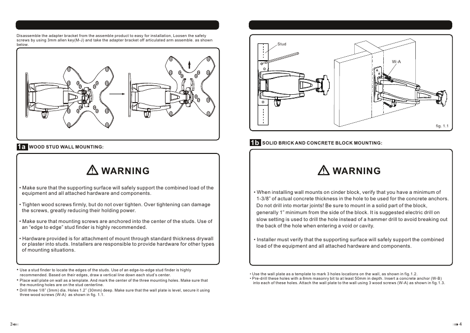 Warning | Monoprice 8100 MDA03-223 User Manual | Page 3 / 4