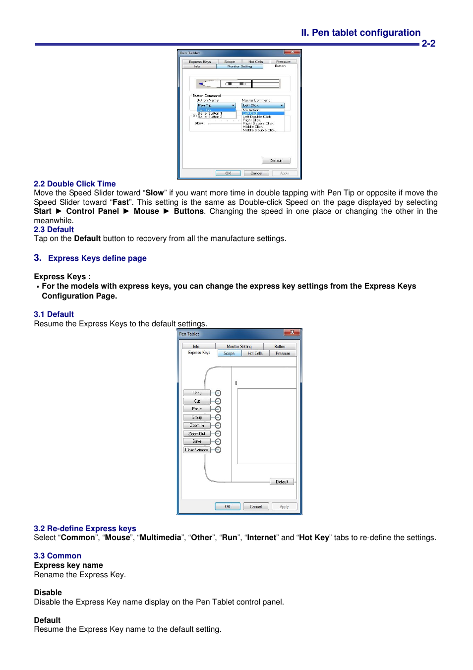 Ii. pen tablet configuration | Monoprice 6815 Graphic Drawing Tablet User Manual | Page 10 / 21