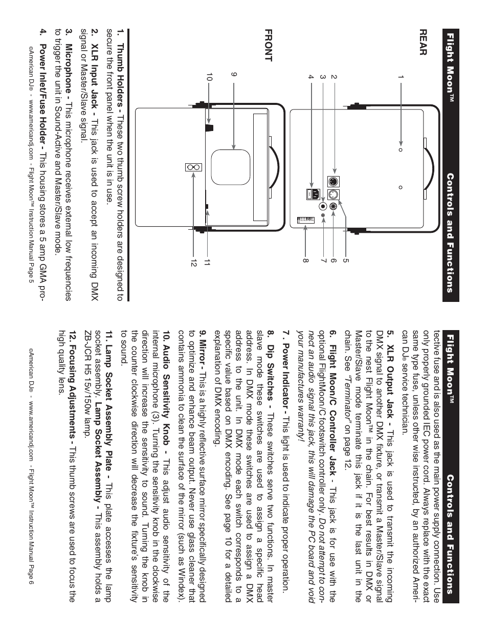 American DJ Flight-Moon User Manual | Page 3 / 10