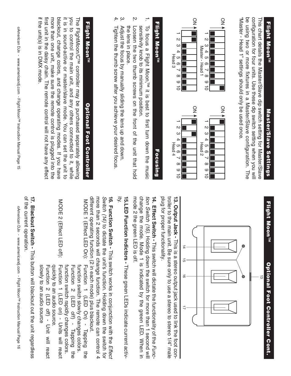 American DJ Flight-Moon User Manual | Page 8 / 10