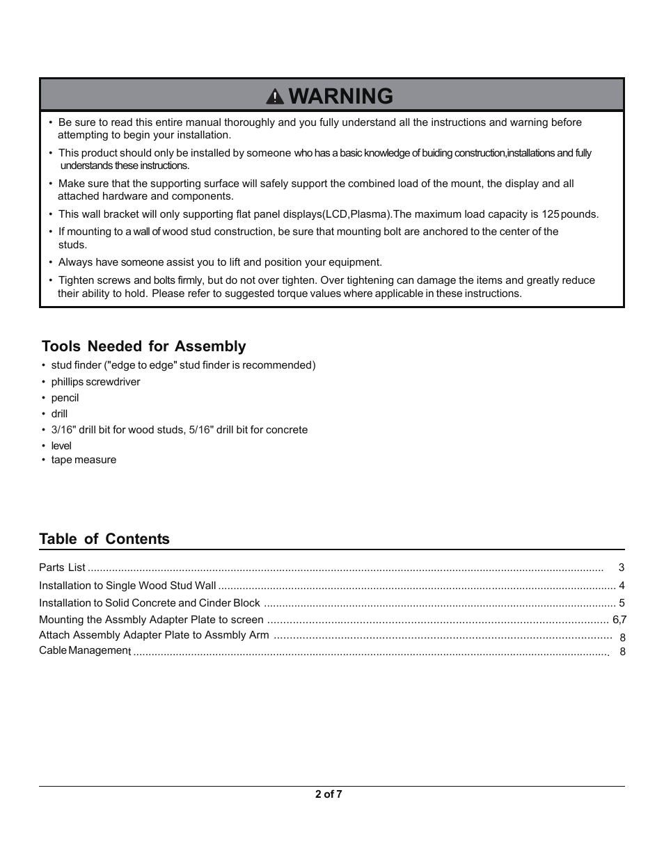 Monoprice 7845 MUA-46 User Manual | Page 2 / 7