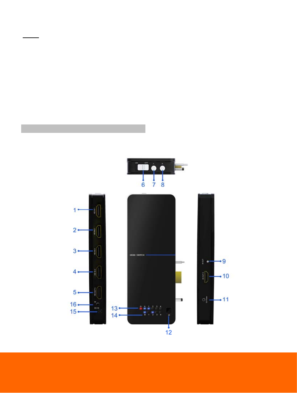 1 matrix 4 in 2 out hdmi switch | Monoprice 8088 Wireless HDMI Extender with Matrix and IR Receiver Kit User Manual | Page 8 / 16