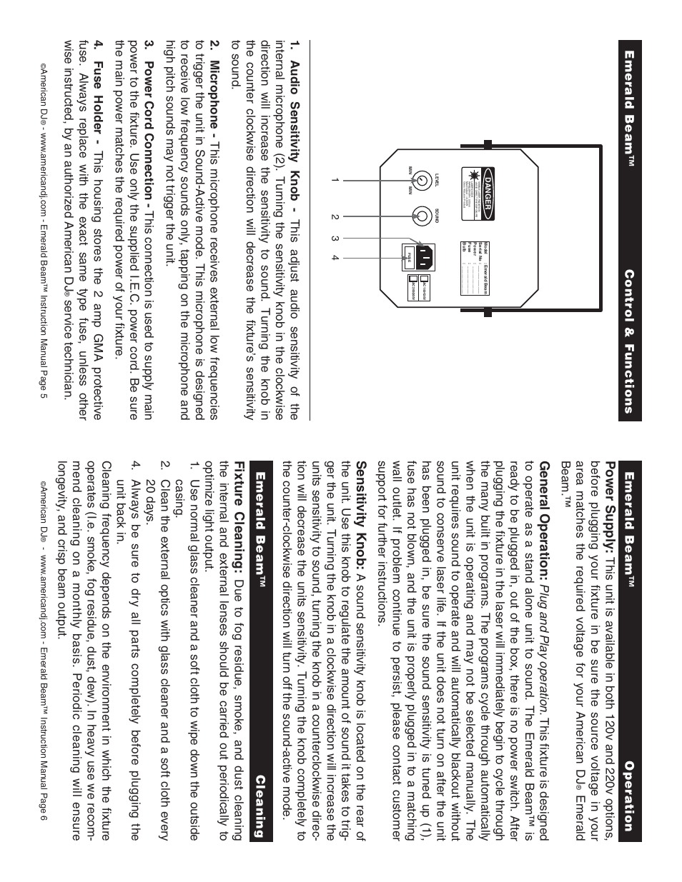American DJ Emrald Beam User Manual | Page 3 / 4