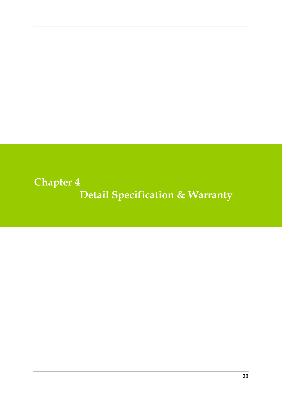 Chapter 4 detail specification & warranty | Monoprice 6977 17-inch Professional CCTV Monitor User Manual | Page 25 / 26