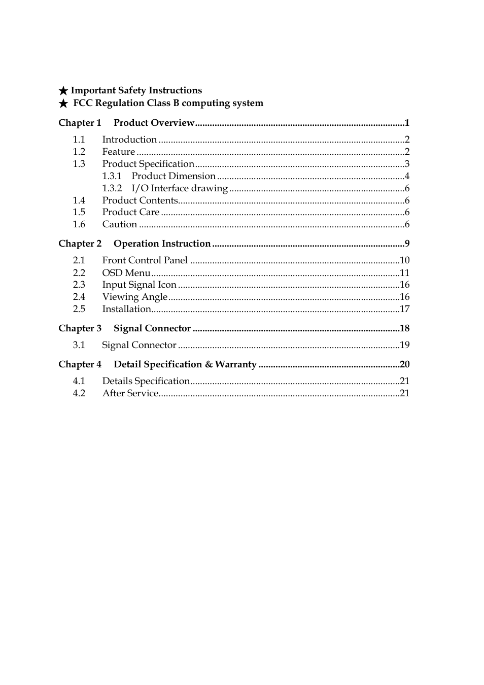 Monoprice 6977 17-inch Professional CCTV Monitor User Manual | Page 3 / 26