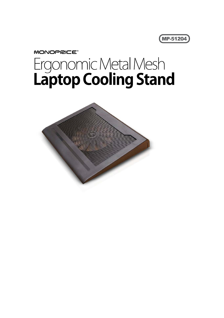 Monoprice 8425 Laptop Cooling Stand User Manual | 2 pages
