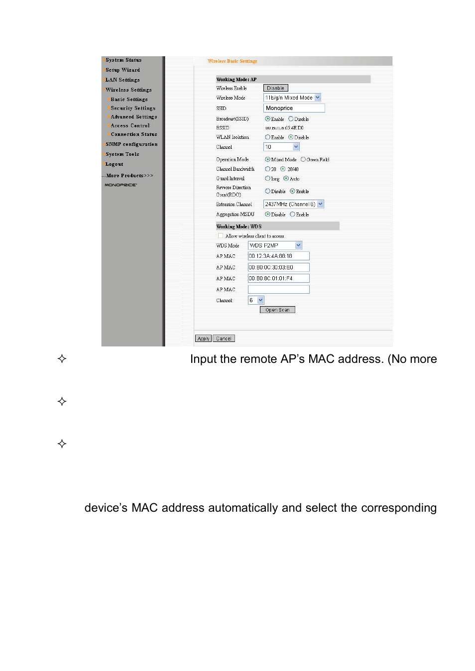 Monoprice 8744 PoE Wireless Access Point User Manual | Page 19 / 45