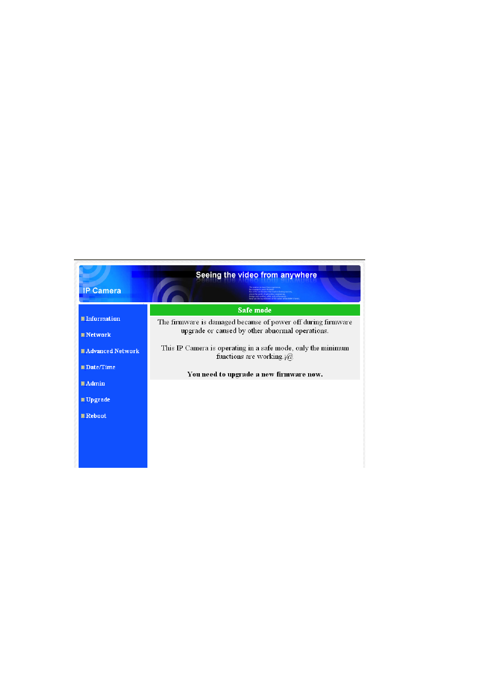 Safe mode | Monoprice 9204 IP Camera User Manual | Page 39 / 51