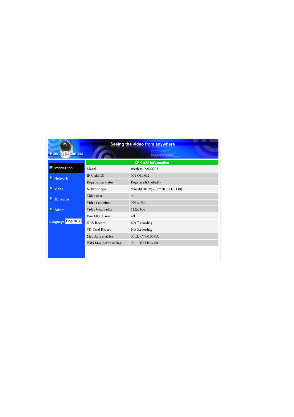 Nformation, Information | Monoprice 9206 Pan/Tilt/Zoom IP Camera User Manual | Page 16 / 56