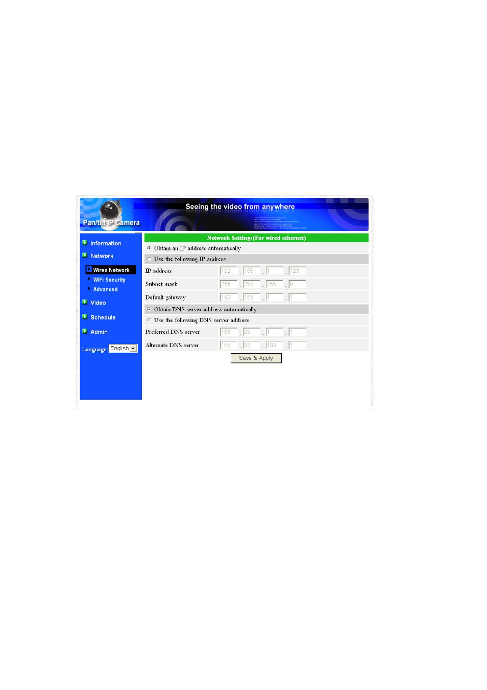 Etwork, Network | Monoprice 9206 Pan/Tilt/Zoom IP Camera User Manual | Page 19 / 56