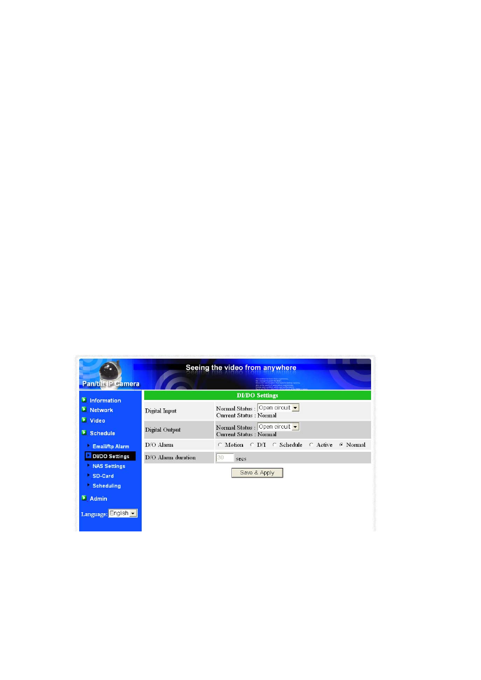Di/do, Settings, Di/do settings | Monoprice 9206 Pan/Tilt/Zoom IP Camera User Manual | Page 30 / 56