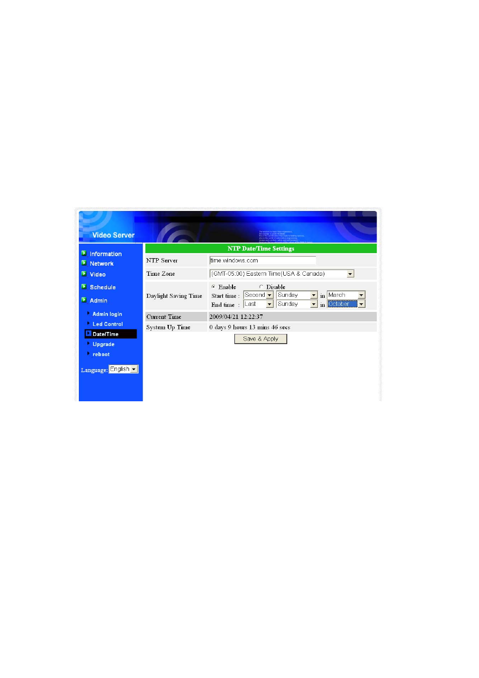 Date/time | Monoprice 9207 IP Camera Converter User Manual | Page 33 / 50