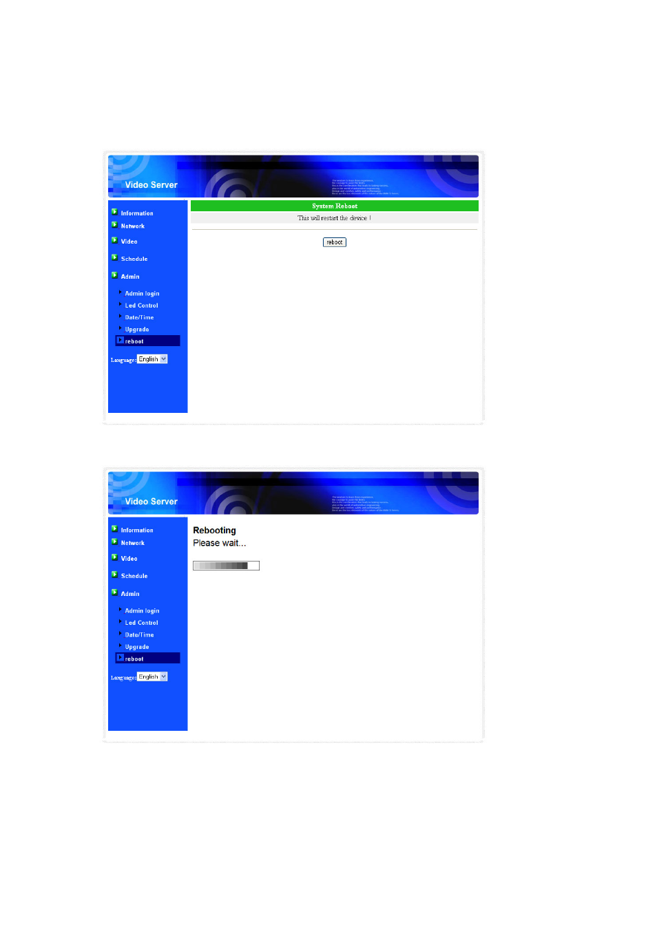 Eboot, Reboot | Monoprice 9207 IP Camera Converter User Manual | Page 37 / 50