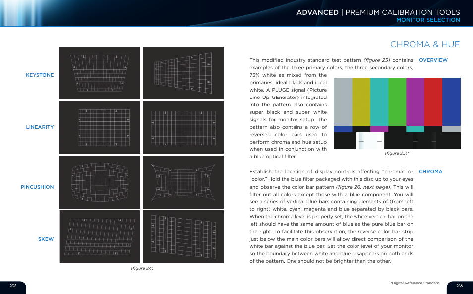 Chroma & hue, Advanced | premium calibration tools | Monoprice 9497 Disney World of Wonder User Manual | Page 13 / 29