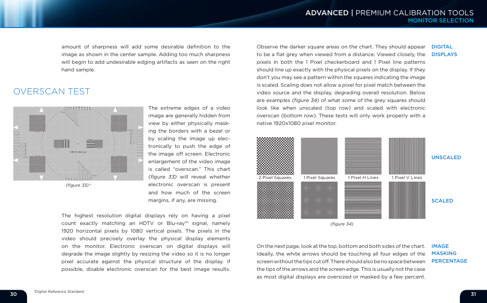Overscan test, Advanced | premium calibration tools | Monoprice 9497 Disney World of Wonder User Manual | Page 17 / 29