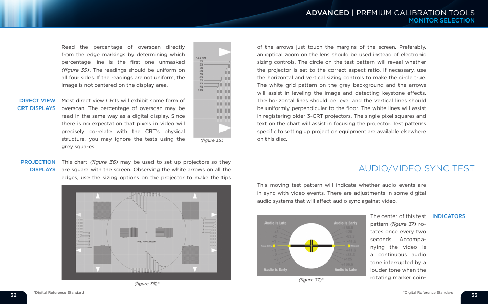 Audio/video sync test, Advanced | premium calibration tools | Monoprice 9497 Disney World of Wonder User Manual | Page 18 / 29