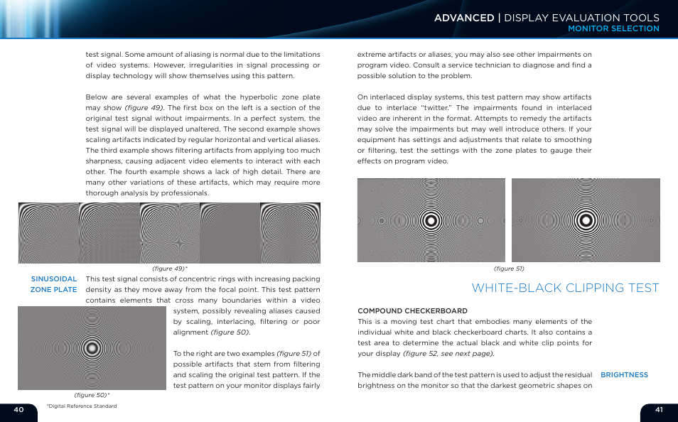 White-black clipping test, Advanced | display evaluation tools | Monoprice 9497 Disney World of Wonder User Manual | Page 22 / 29