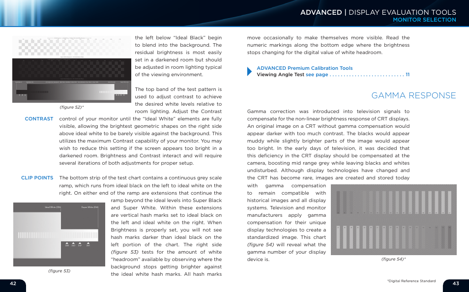 Gamma response, Advanced | display evaluation tools | Monoprice 9497 Disney World of Wonder User Manual | Page 23 / 29