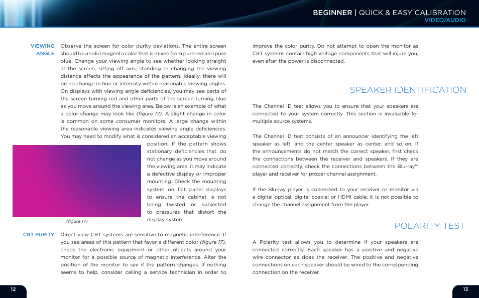 Speaker identification, Polarity test, Beginner | quick & easy calibration | Monoprice 9497 Disney World of Wonder User Manual | Page 8 / 29