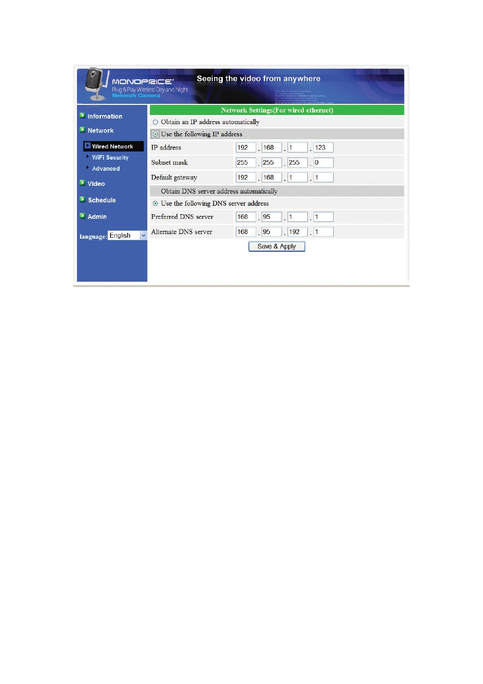 Monoprice PID 9205 Plug Play Wireless Day and Night Network IP Camera with Audio MPEG4 User Manual | Page 18 / 51
