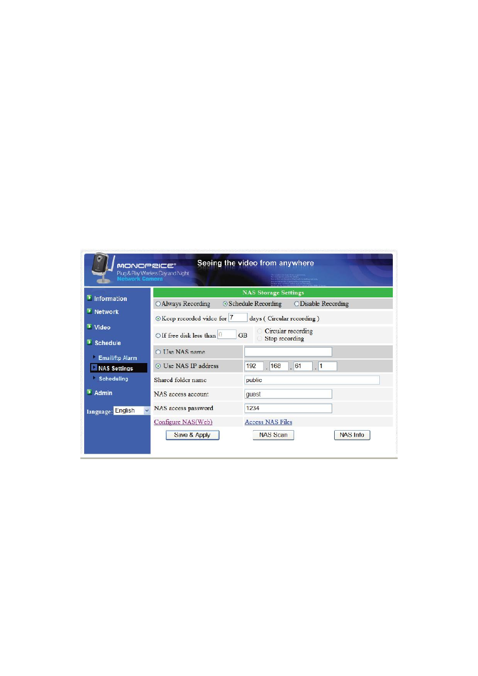 Monoprice PID 9205 Plug Play Wireless Day and Night Network IP Camera with Audio MPEG4 User Manual | Page 30 / 51