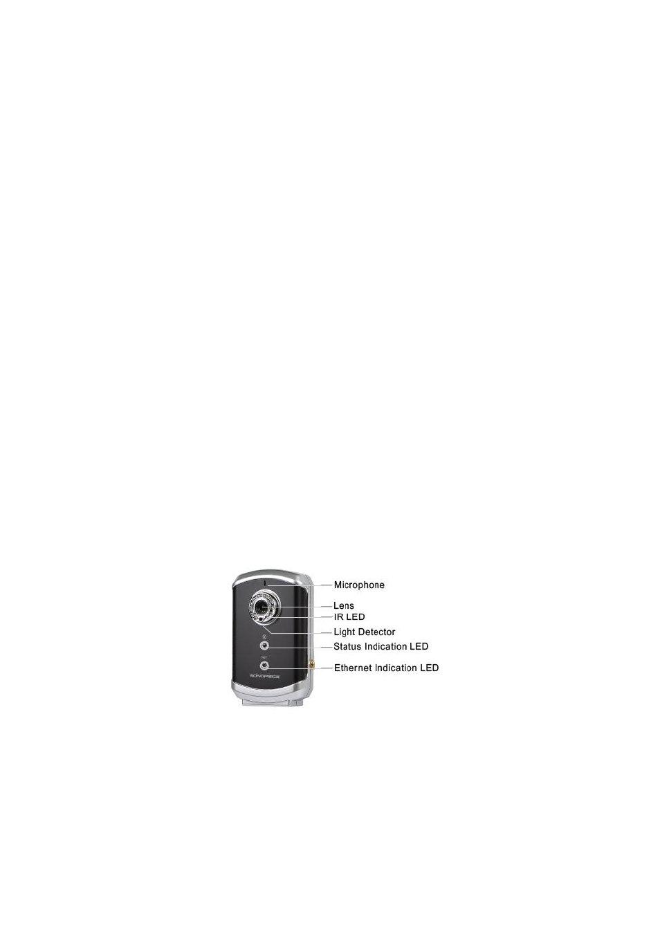 Hardware description and quick installation/usage, Major hardware components | Monoprice PID 9205 Plug Play Wireless Day and Night Network IP Camera with Audio MPEG4 User Manual | Page 7 / 51