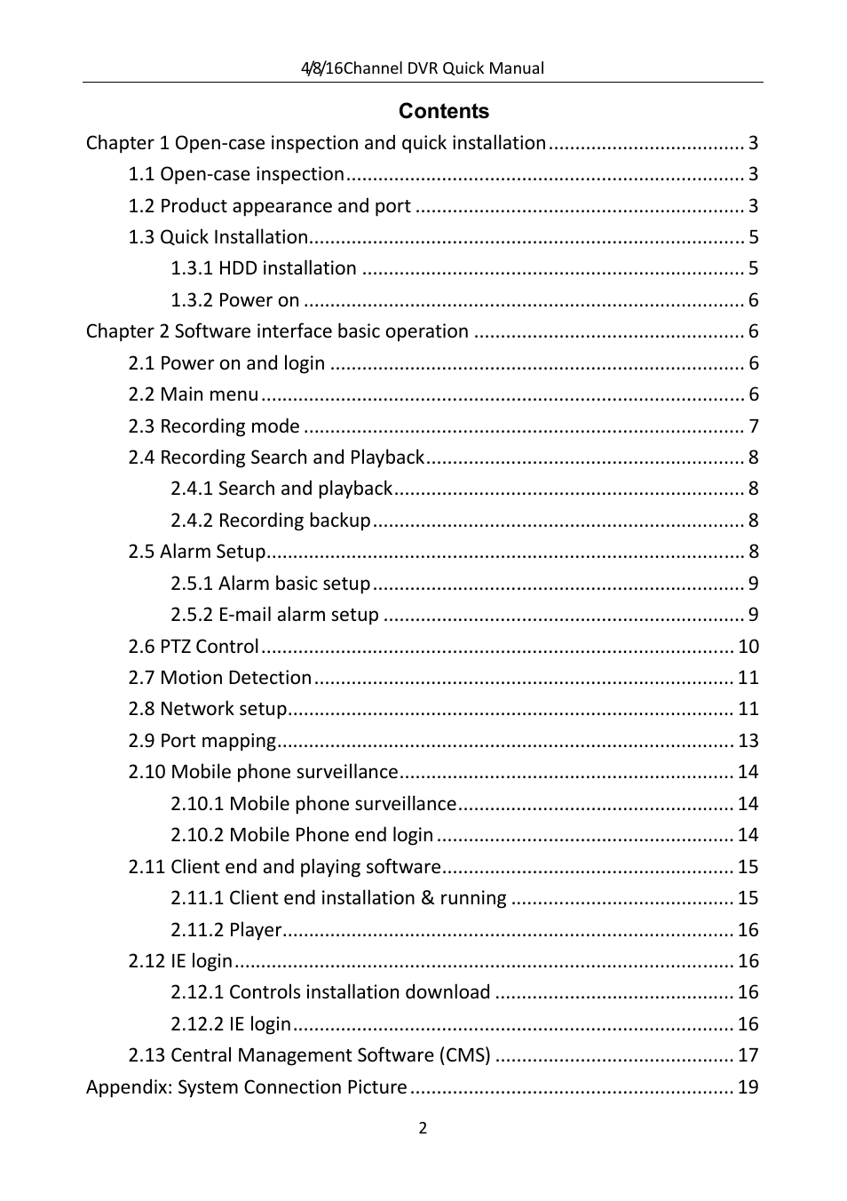 Monoprice 9306 H.264 DVR User Manual | Page 3 / 21